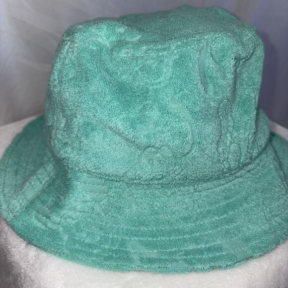 Disney Parks Mickey Mouse Bucket Terry Cloth Hat Turquoise Green Adult OS New - Picture 2 of 10